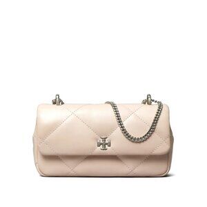 Tory Burch $390 154710 Mini Kira Diamond Quilt Flap Bag Soft Pink NWT!